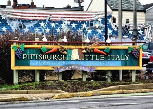 Welcome To Bloomfield Little Italy Sign in Bloomfield