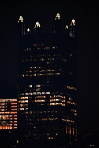 PPG Place at night
